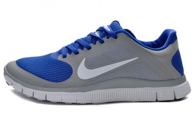 2013 Nike Free 4.0 V3 Mens Shoes Grey Blue - Click Image to Close